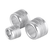 3 PCS / Set Air Conditioning Knob Metal Decorative Ring for BMW X3 / X4 / 5 Series / 7 Series / 6 Series GT (Silver)