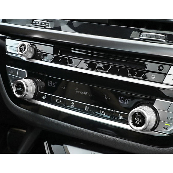 3 PCS / Set Air Conditioning Knob Metal Decorative Ring for BMW X3 / X4 / 5 Series / 7 Series / 6 Series GT (Silver)