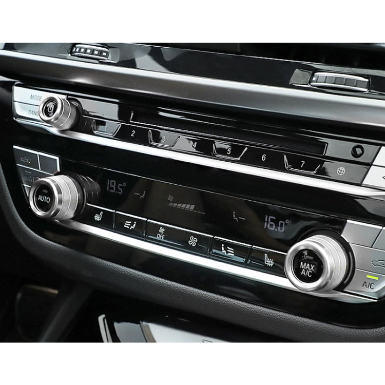 3 PCS / Set Air Conditioning Knob Metal Decorative Ring for BMW X3 / X4 / 5 Series / 7 Series / 6 Series GT (Silver)