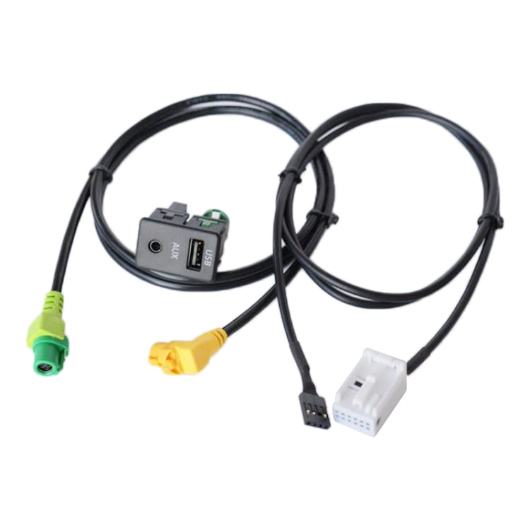 Car AUX USB Switch Holder + Cable Wiring Harness for Volkswagen Magotan / Touran / Polo / Touran RCD510/310+/300+ - DIY Cables by PMC TechLife | Online Shopping South Africa | PMC TechLife | Buy Now Pay Later Mobicred