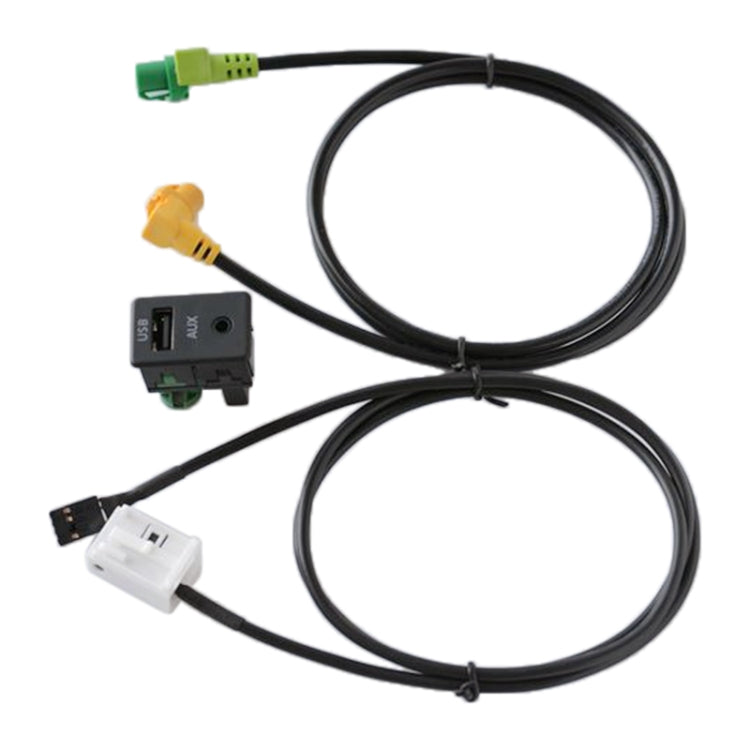 Car AUX USB Switch Holder + Cable Wiring Harness for Volkswagen Magotan / Touran / Polo / Touran RCD510/310+/300+ - DIY Cables by PMC TechLife | Online Shopping South Africa | PMC TechLife | Buy Now Pay Later Mobicred