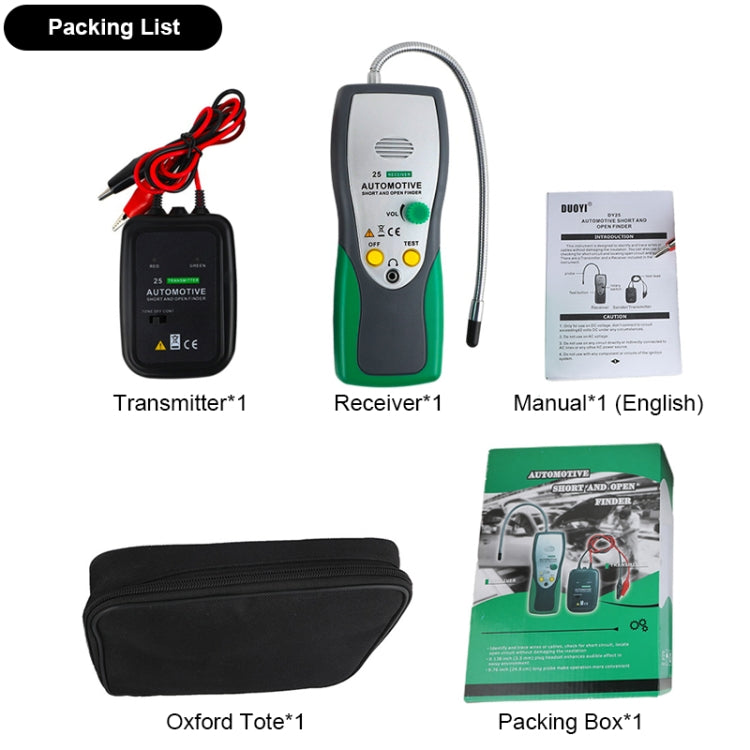 DUOYI DY25 Car Tester Cable Short & Open Circuit Finder Tester Tracer Diagnose Tone Line Finder - free shipping - PMC TechLife - Order now!