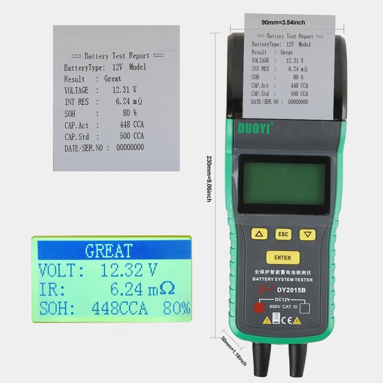 DUOYI DY2015B Car 12V Battery Tester - free shipping - PMC Jewellery - Order now!
