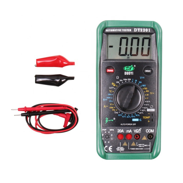 DUOYI DY2201 Car High-precision Digital Automobile Multi-function Maintenance Automatic Universal Meter - free shipping - PMC Jewellery - Order now!