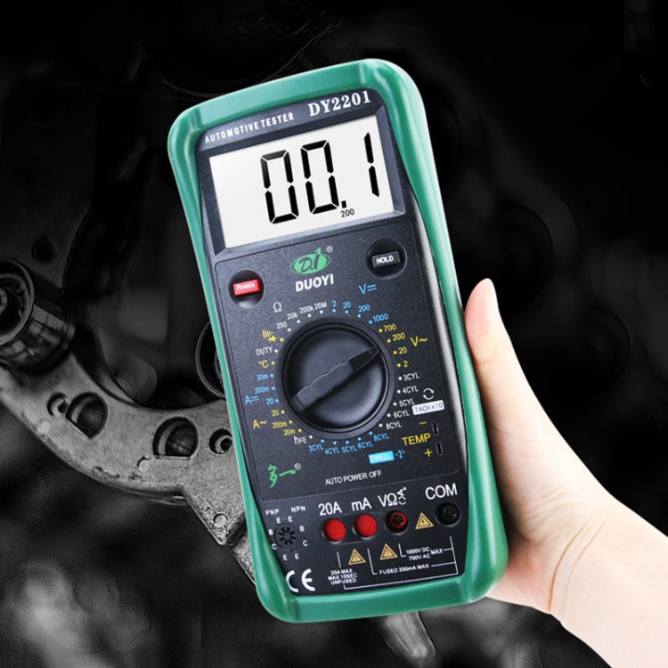 DUOYI DY2201 Car High-precision Digital Automobile Multi-function Maintenance Automatic Universal Meter - free shipping - PMC Jewellery - Order now!