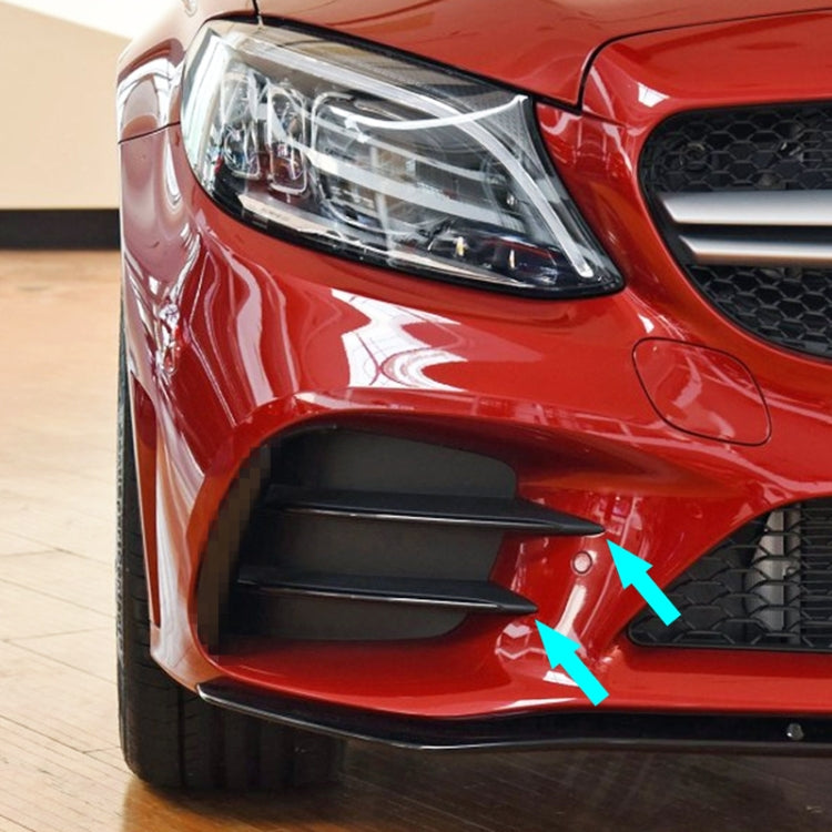 Car Air Inlet Grille Decoration Sticker Strip for Mercedes-Benz C Class C180L/C260L/C300L (Carbon Fiber Black)