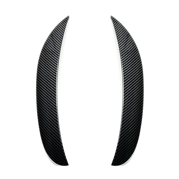 Car Front Wind Knife Decoration Sticker Strip for Mercedes-Benz C Class C180L/C260L/C300L (Carbon Fiber Black)