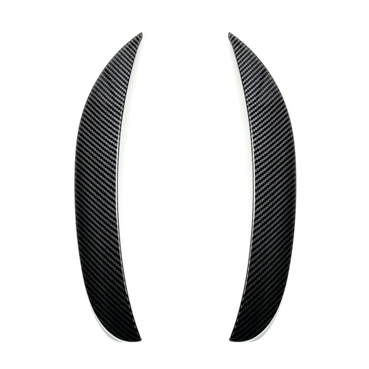 Car Front Wind Knife Decoration Sticker Strip for Mercedes-Benz C Class C180L/C260L/C300L (Carbon Fiber Black)