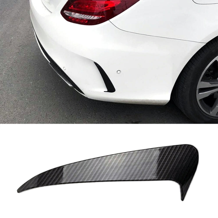 Car Rear Bumper Air Outlet Wind Knife Blade Decoration Sticker Strip for Mercedes-Benz C Class W205 (Carbon Fiber Black) - free shipping - PMC Jewellery - Order now!