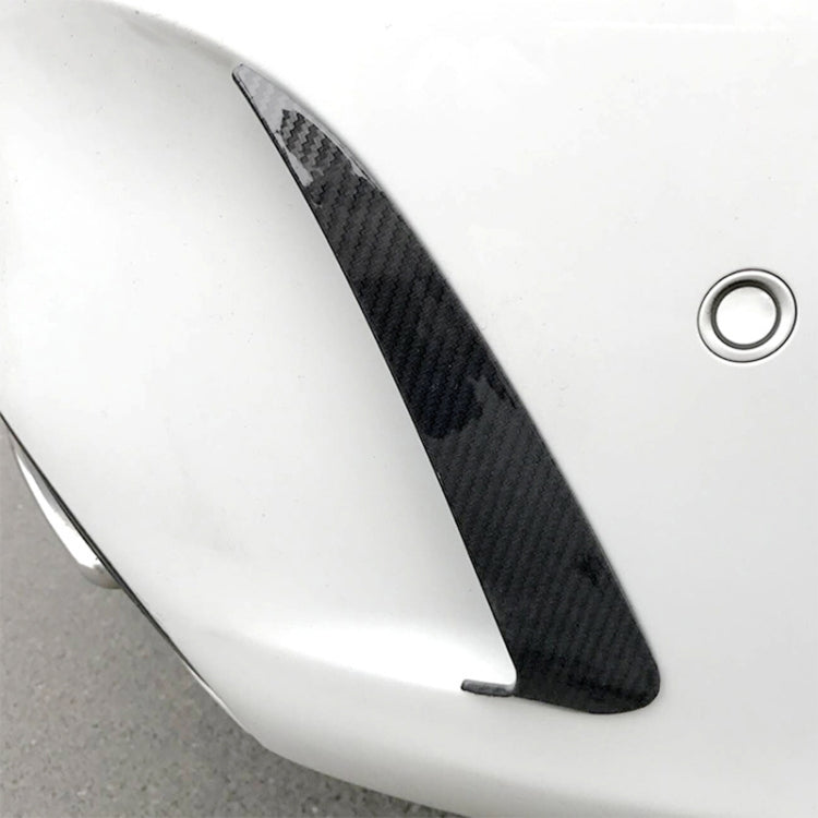 Car Rear Bumper Air Outlet Wind Knife Blade Decoration Sticker Strip for Mercedes-Benz C Class W205 (Carbon Fiber Black) - free shipping - PMC Jewellery - Order now!