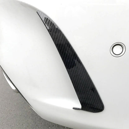 Car Rear Bumper Air Outlet Wind Knife Blade Decoration Sticker Strip for Mercedes-Benz C Class W205 (Carbon Fiber Black) - free shipping - PMC Jewellery - Order now!