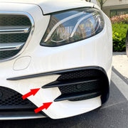 Car Front Bumper AMG Air Inlet Grille Decoration Sticker Strip for Mercedes-Benz E Class W213 2016-2020/E200/E260/E300 (Carbon Fiber Black)