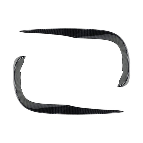 Car Front Wind Knife Decoration Sticker Strip for Mercedes-Benz E Class W213 2016-2020/E200/E260/E300 (Carbon Fiber Black)