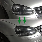 Car Headlight Eyebrow Decoration Sticker for Volkswagen Golf 5 (Carbon Fiber Black)