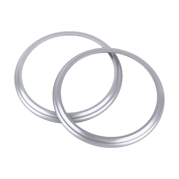 2 PCS Car Air Conditioner Air Outlet Decorative Ring for Subaru BRZ Outback / Toyota 86(Silver)
