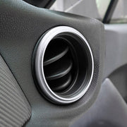 2 PCS Car Air Conditioner Air Outlet Decorative Ring for Subaru BRZ Outback / Toyota 86(Silver)