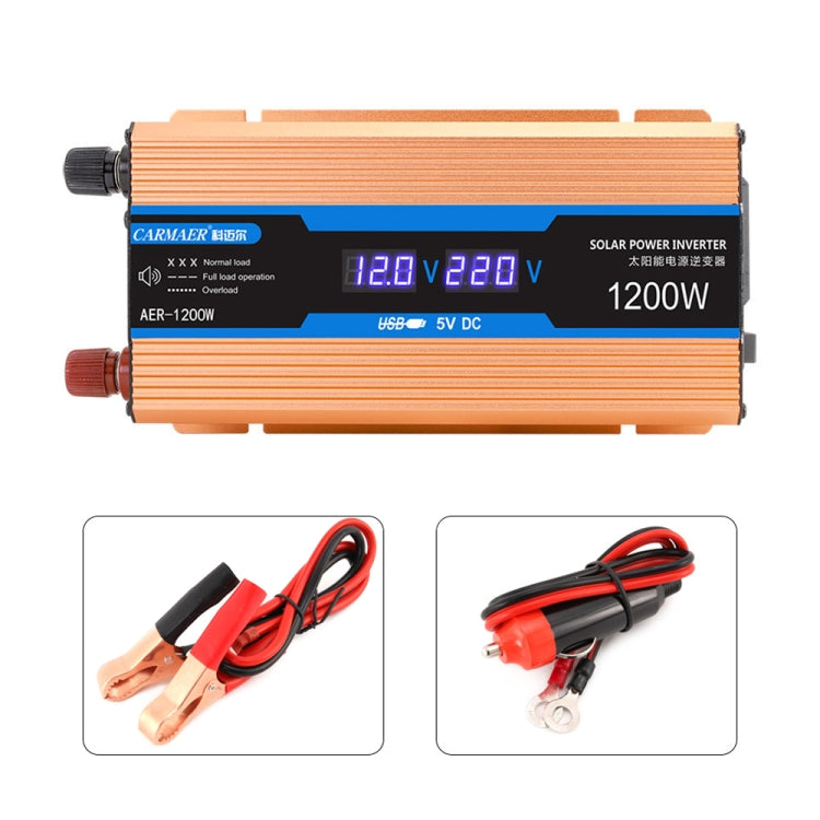 Carmaer Modified Sine Wave 24V to 220V 1200W Car Multi-function Double Digital Display Inverter Household Power Converter - Modified Square Wave by PMC TechLife | Online Shopping South Africa | PMC TechLife | Buy Now Pay Later Mobicred