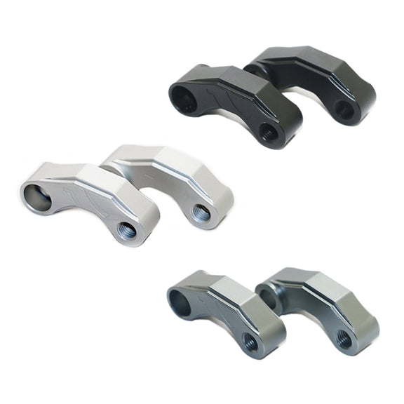 SF-YSZ-2 Mirror Code Motorcycle Modification Aluminum Alloy CNC Rearview Extension Bracket Set (Silver)