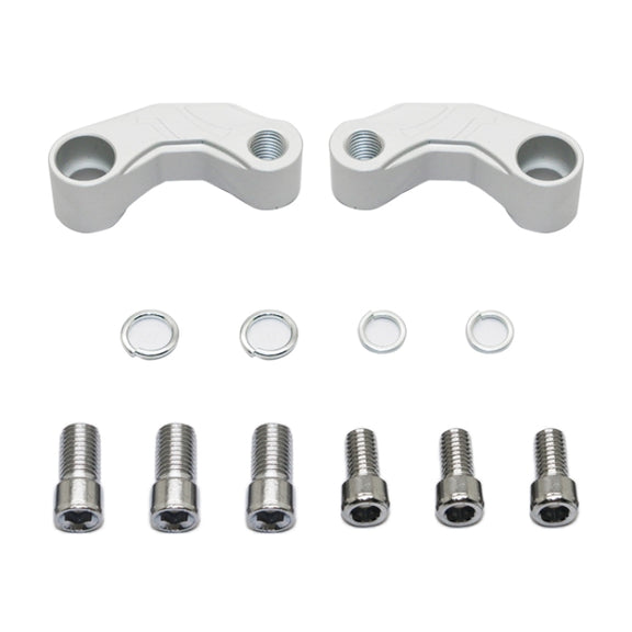 SF-YSZ-2 Mirror Code Motorcycle Modification Aluminum Alloy CNC Rearview Extension Bracket Set (Titanium Color)