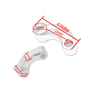 SF-YSZ-2 Mirror Code Motorcycle Modification Aluminum Alloy CNC Rearview Extension Bracket Set (Silver)