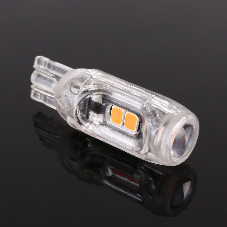 10 PCS T10 DC12V / 1W Car Clearance Light 5LEDs SMD-3030 Lamp Beads (Yellow Light) - Clearance Lights by PMC TechLife | Online Shopping South Africa | PMC TechLife | Buy Now Pay Later Mobicred