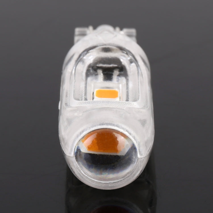 10 PCS T10 DC12V / 1W Car Clearance Light 5LEDs SMD-3030 Lamp Beads (Yellow Light)
