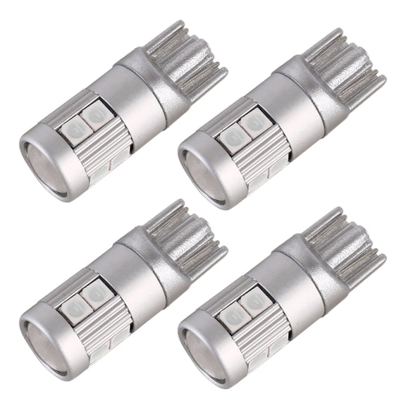 4 PCS T10 DC12V / 2W Car Clearance Light 9LEDs SMD-3030 Lamp Beads (Blue Light)