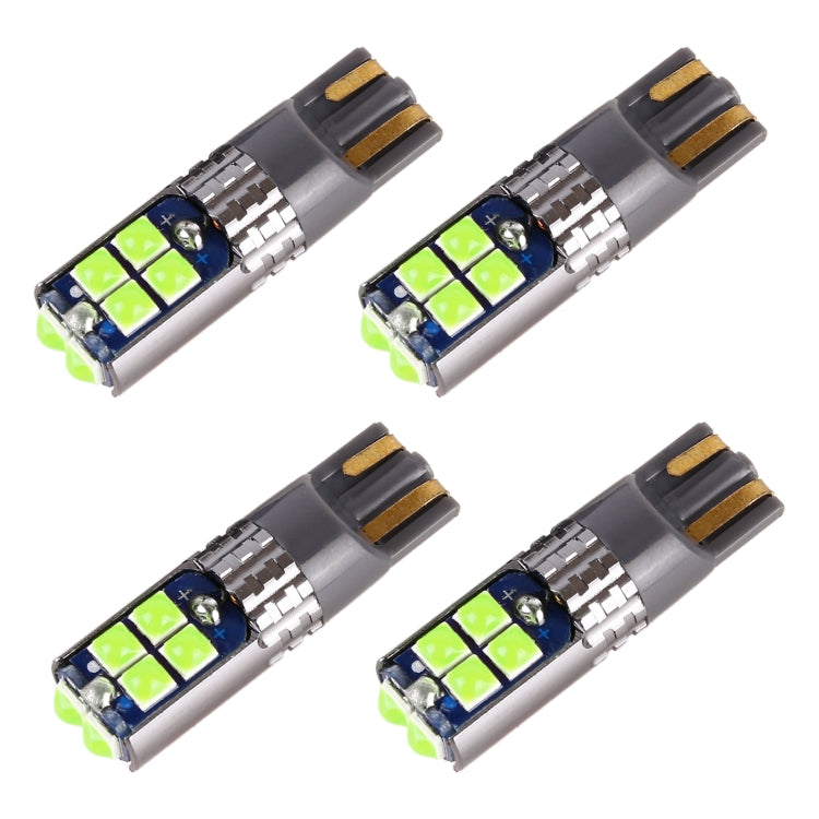 4 PCS T10 DC12V / 2W Car Clearance Light 10LEDs SMD-3030 Lamp Beads (Green Light) - Clearance Lights by PMC TechLife | Online Shopping South Africa | PMC TechLife | Buy Now Pay Later Mobicred
