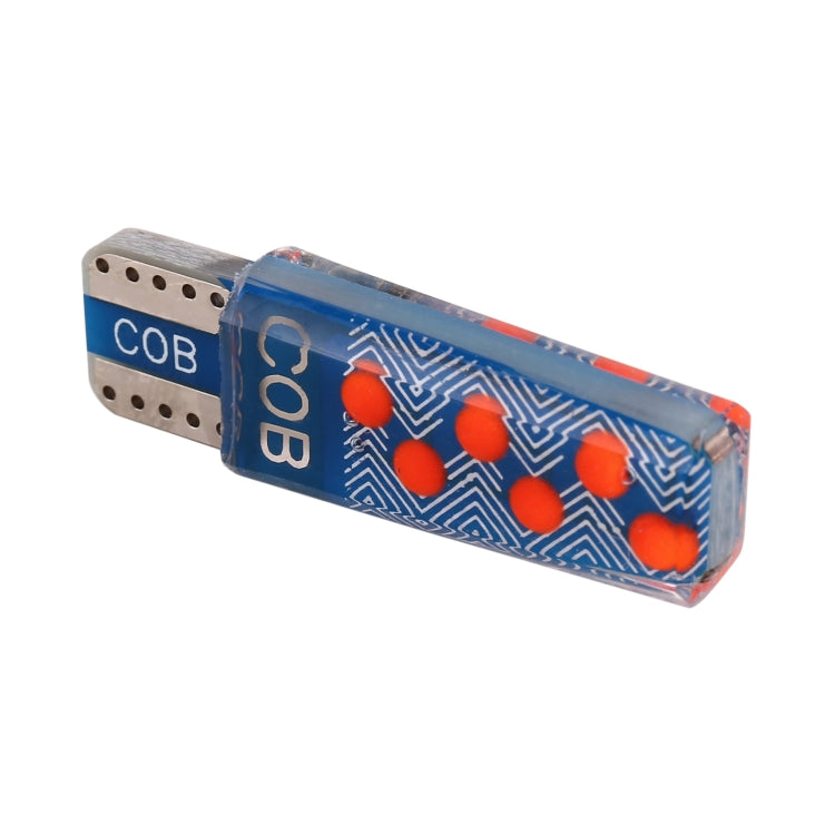 10 PCS T10 DC12V / 1.2W Car Clearance Light 12LEDs COB Lamp Beads (Red Light)