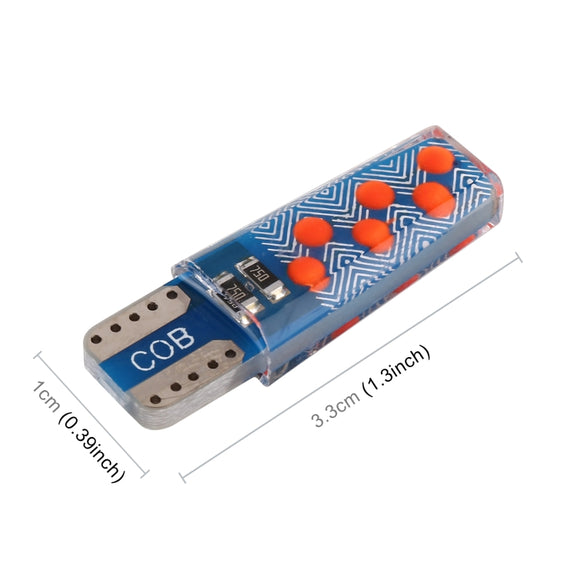 10 PCS T10 DC12V / 1.2W Car Clearance Light 12LEDs COB Lamp Beads (Red Light)