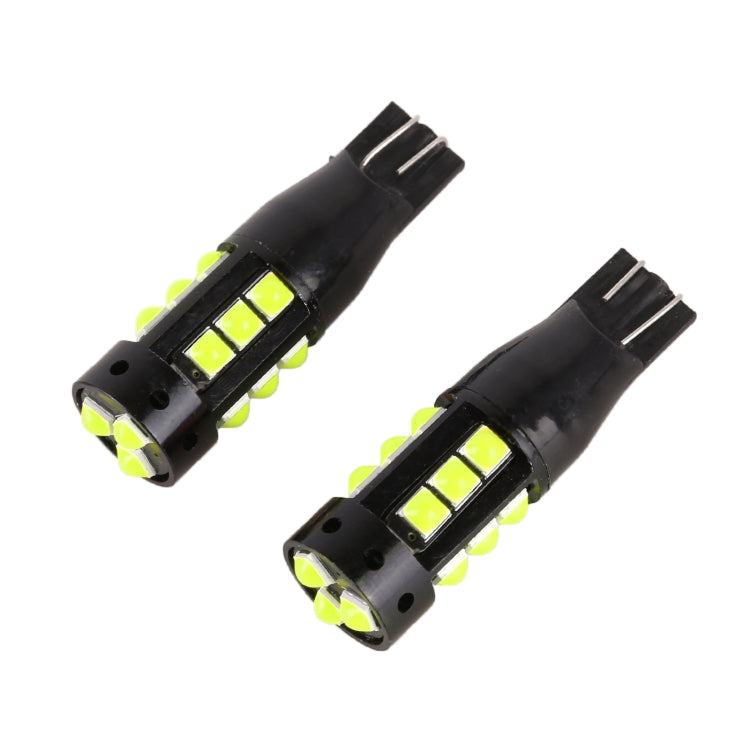 2 PCS T10 DC12V / 6.5W Car Clearance Light 15LEDs SMD-3030 Lamp Beads (Green Light) - Clearance Lights by PMC TechLife | Online Shopping South Africa | PMC TechLife | Buy Now Pay Later Mobicred