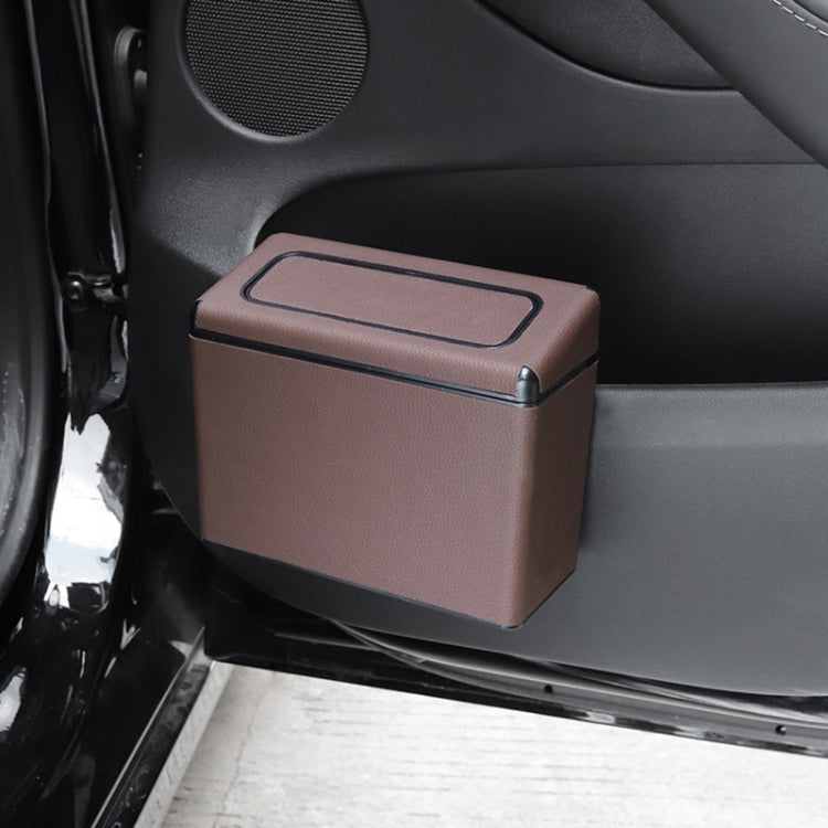Car Plastic Trash Can Large Capacity Interior Accessories Box (Brown) - Stowing Tidying by PMC TechLife | Online Shopping South Africa | PMC TechLife | Buy Now Pay Later Mobicred