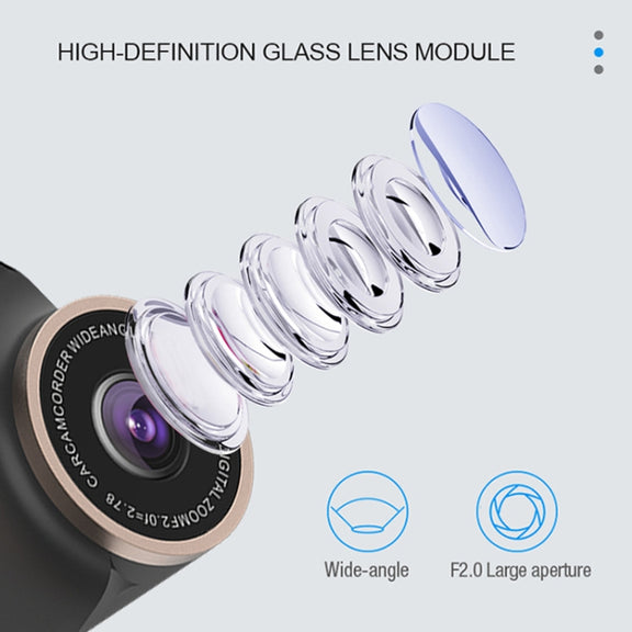 F22 3.16 inch 1080P HD Night Vision WiFi Connected Driving Recorder with In-car View Camera