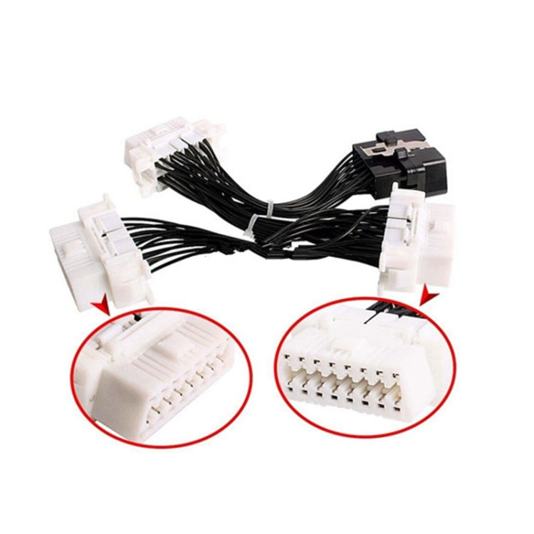 ELM327 OBD2 16Pin Male to 3 Female Car Diagnostic Cable - Cables & Connectors by PMC TechLife | Online Shopping South Africa | PMC TechLife | Buy Now Pay Later Mobicred