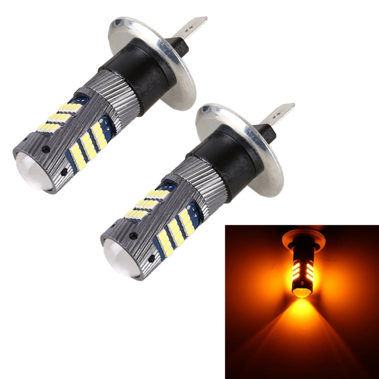 1 Pair H1 DC12V / 5W Car LED Fog Light with 42LEDs SMD-2016 Lamp Beads (Yellow Light) - Fog / Driving Lights by PMC TechLife | Online Shopping South Africa | PMC TechLife | Buy Now Pay Later Mobicred