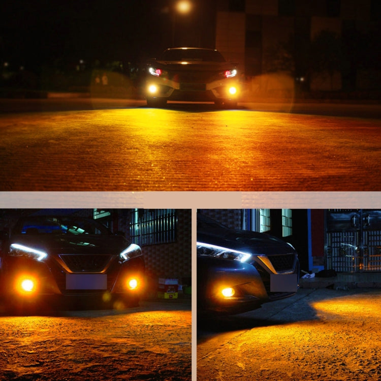 1 Pair H3 DC12V / 5W Car LED Fog Light with 42LEDs SMD-2016 Lamp Beads (Yellow Light)