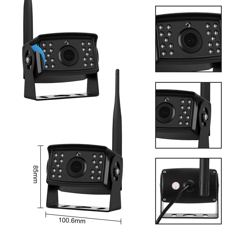 7 inch Car Digital Wireless Rear-view Split-screen Monitor Four Record - Rearview Monitors by PMC TechLife | Online Shopping South Africa | PMC TechLife | Buy Now Pay Later Mobicred