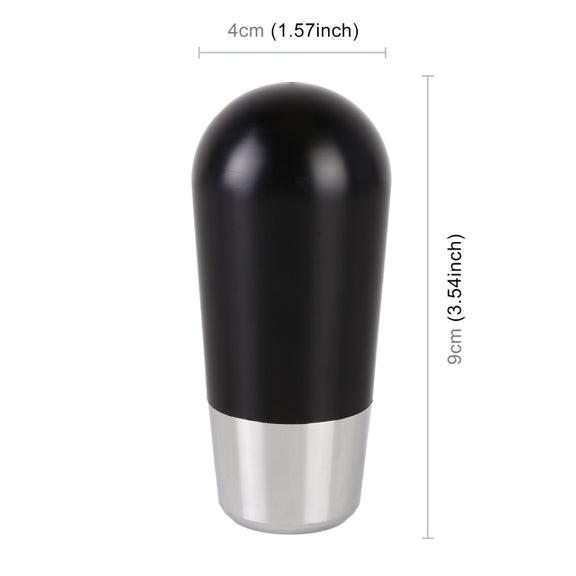 Universal Car Small Ellipsoid Resin + Carbon Fiber Metal Gear Shift Knob (Black)