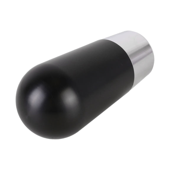 Universal Car Small Ellipsoid Resin + Carbon Fiber Metal Gear Shift Knob (Black)