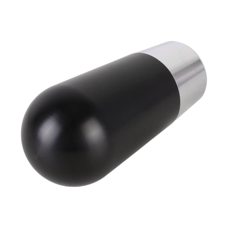 Universal Car Small Ellipsoid Resin + Carbon Fiber Metal Gear Shift Knob (Black)