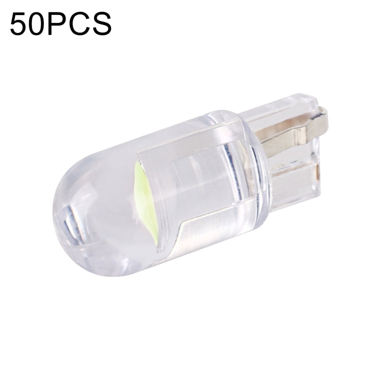 50 PCS T10 DC12V / 0.3W Car Clearance Light COB Lamp Beads(Ice Blue Light) - free shipping - PMC TechLife - Order now!