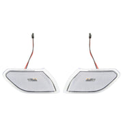Car Transparent Wheel Eyebrow Side Light Turn Signal Leaf Plate Lamp for Jeep Wrangler JL 2018-