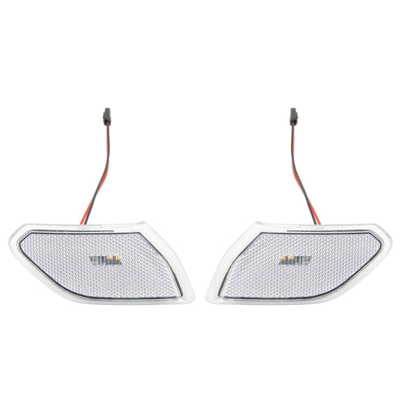 Car Transparent Wheel Eyebrow Side Light Turn Signal Leaf Plate Lamp for Jeep Wrangler JL 2018-