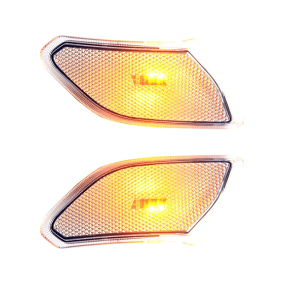 Car Transparent Wheel Eyebrow Side Light Turn Signal Leaf Plate Lamp for Jeep Wrangler JL 2018-