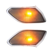 Car Black Wheel Eyebrow Side Light Turn Signal Leaf Plate Lamp for Jeep Wrangler JL 2018-