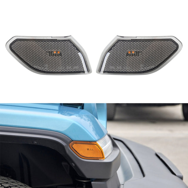 Car Black Wheel Eyebrow Side Light Turn Signal Leaf Plate Lamp for Jeep Wrangler JL 2018-
