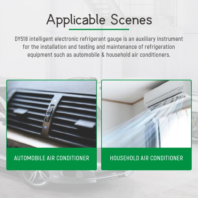 DUOYI DY518 Car Air Conditioning Repair Electronic Refrigerant Meter Air Conditioning Fluoride Meter - free shipping - PMC Jewellery - Order now!
