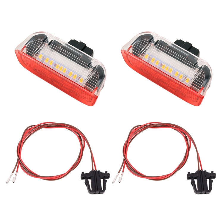 2 PCS Car DC 12V 1.6W Door Lights Lamps 18LEDs SMD-3528 Lamps with Cable for Volkswagen Golf 5 / 6 - Door Lights by PMC TechLife | Online Shopping South Africa | PMC TechLife | Buy Now Pay Later Mobicred