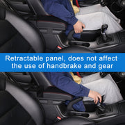 Car Multi-functional Dual USB Armrest Box Booster Pad, Carbon Fiber Leather Curved Type (Black Red)