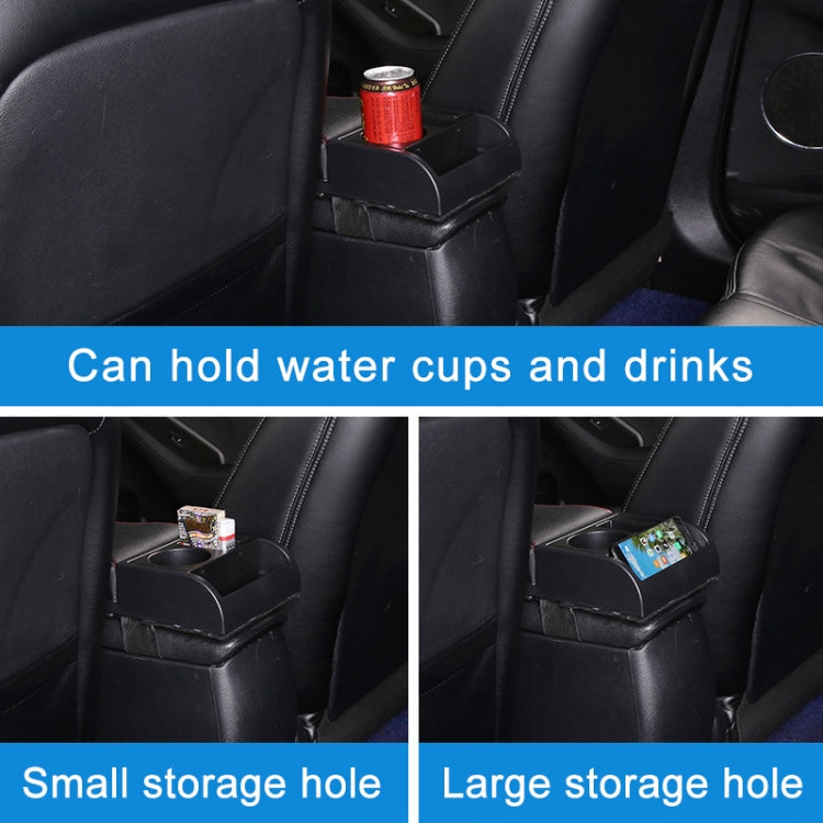 Car Multi-functional Dual USB Armrest Box Booster Pad, Carbon Fiber Leather Curved Type (Black) - Seat Accessories by PMC TechLife | Online Shopping South Africa | PMC TechLife | Buy Now Pay Later Mobicred